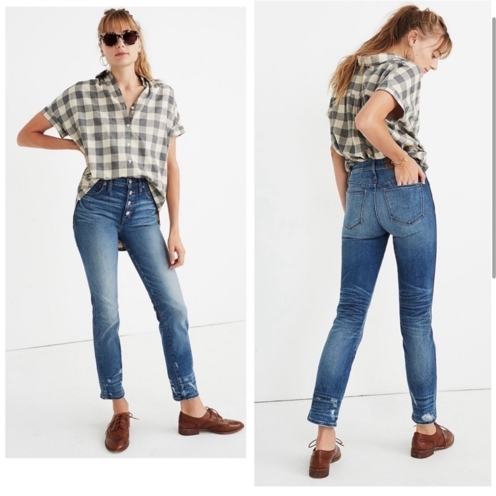 Madewell High Rise Slim Straight Jeans